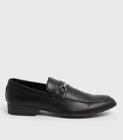 New Look Black Leather-Look D Ring Loafers